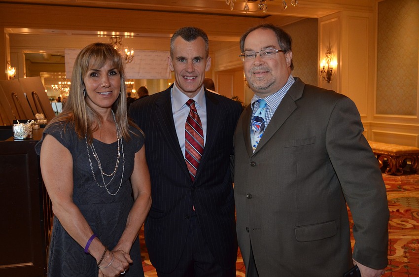 Chris and Coach Billy Donovan with ESPN's Howie Schwab