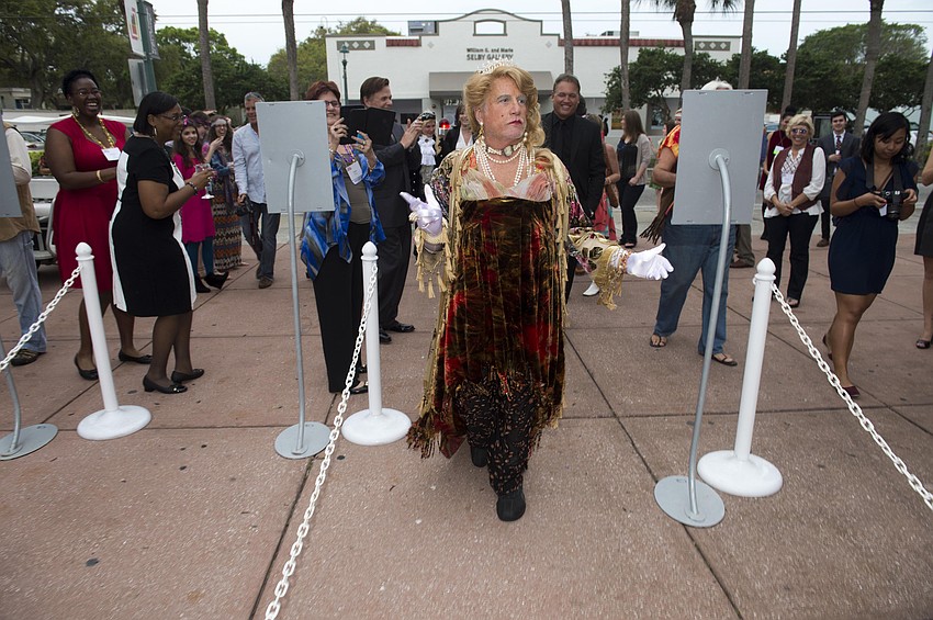 Hollywood movie star Richard Dreyfuss hid in shame as his Aunt Gertrude was delivered in handcuffs to Ringling College of Art and Design's 