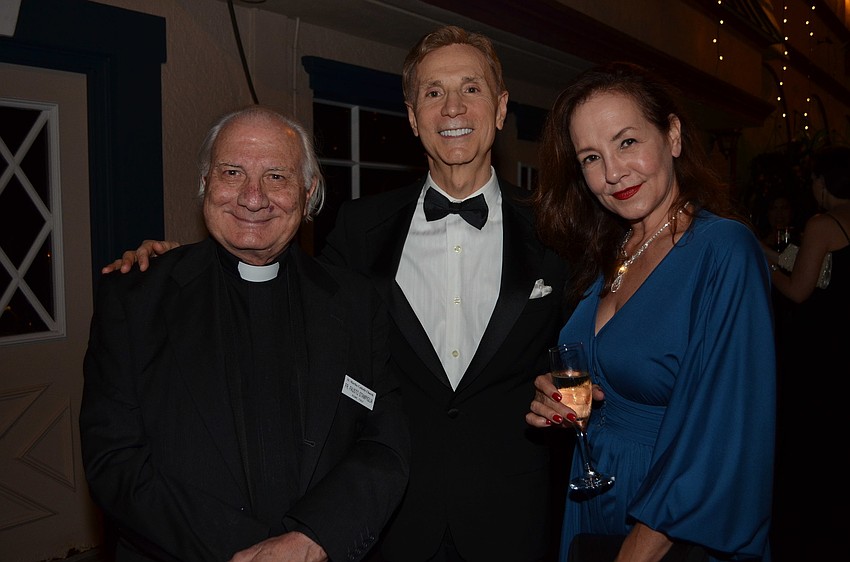 Fr. Fausto Stampiglia with Louis Zazarino and Linda Serio