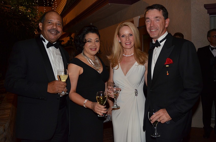 Roland and Sabrina Gibson with Nathalie and Nigel Mould