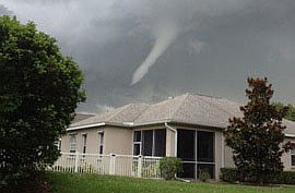 East County resident Joelle Hennesey sent in this photo of a funnel cloud taken about 6:45 p.m. near Summerfield Park in Lakewood Ranch.