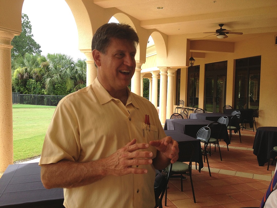 Dr. Robert Marbut spoke to Sarasota County business and political leaders July 18, at Venetian Golf and River Club.