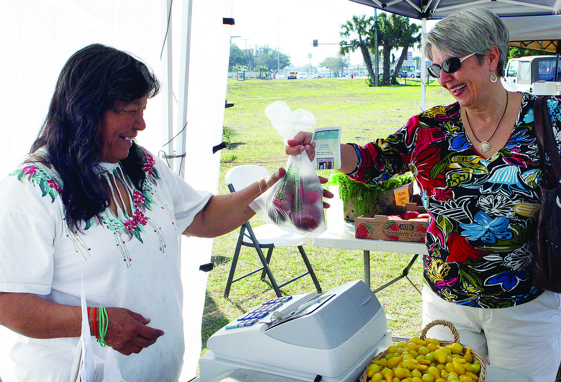 More than 40 vendors offer produce and plants from local growers and producers.
