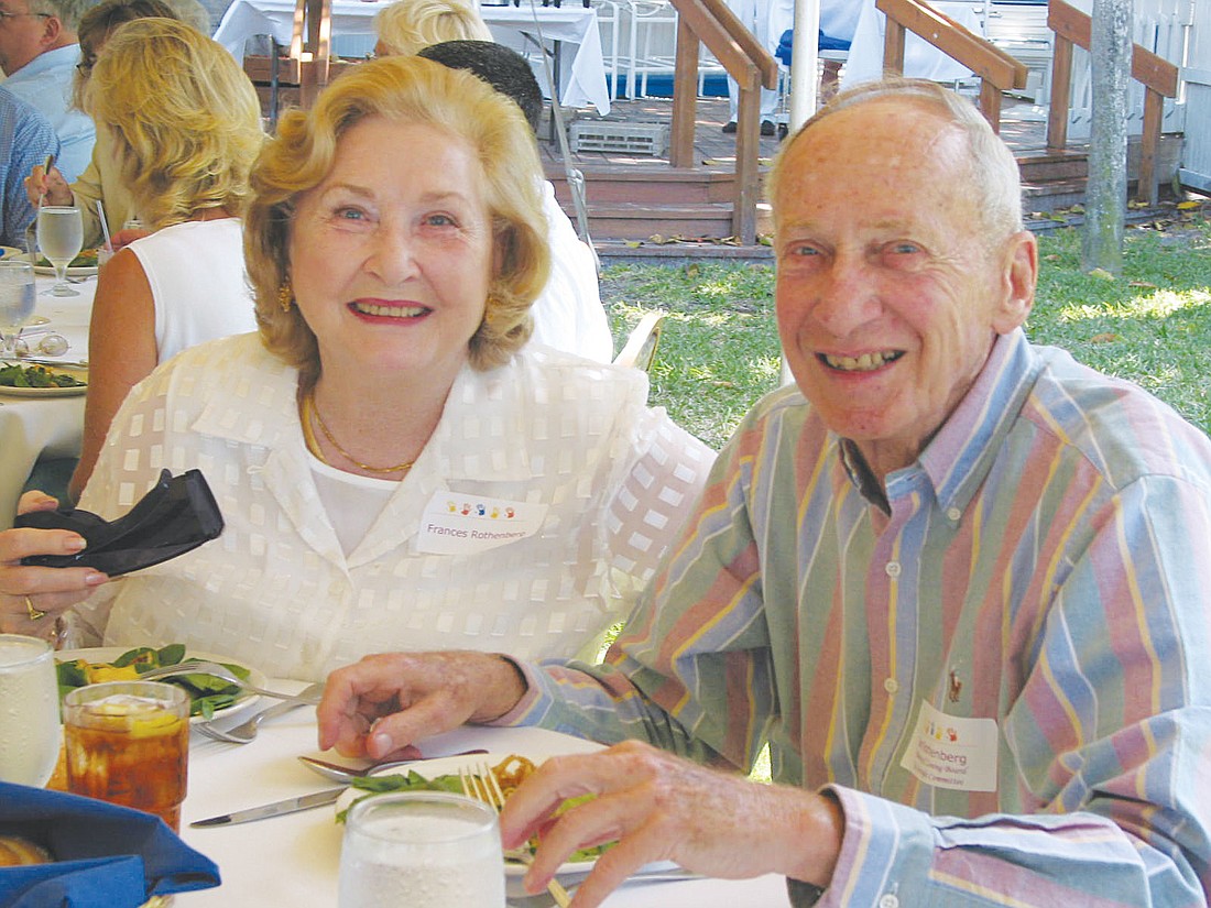 Frances and Lee Rothenberg at a Town Hall luncheon in 2003. File photo.