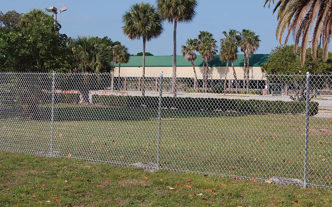 Florida Fence began building a chain-link fence on the east side of Ringling Shopping Center April 2. The fence showed signs of damage the following day.