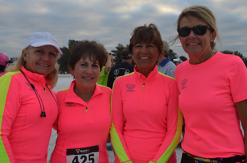 Laura Bucklind, Josephine Nicolosi, Nancy Flanagan and Diane Martin call themselves the four amigos. They met through the Manasota Track Club and have been training and running 5Ks together since.