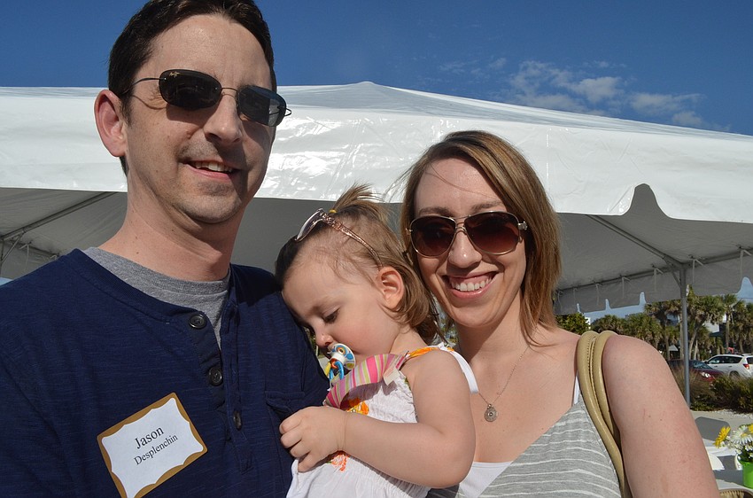 Jason Desplechin with his daughter Ava and wife Heather