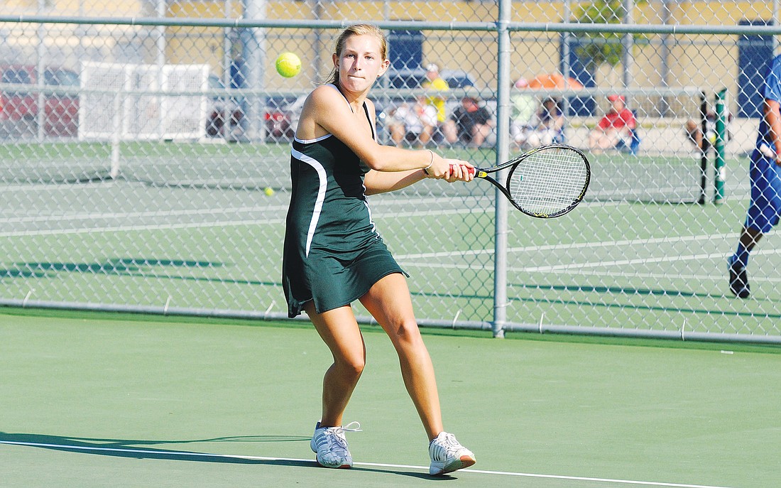 Lakewood RanchÃ¢â‚¬â„¢s Lindsey Rechcigl finished as the district runner-up at No. 4 singles before winning the No. 1 doubles title.