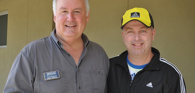 Tom Aposporos of J. Wood Realty and Tony Driscoll of the Sarasota Open
