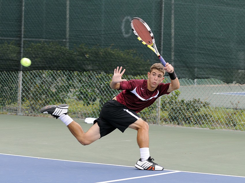 Austin Cruz plays No. 1 singles for the Rams.