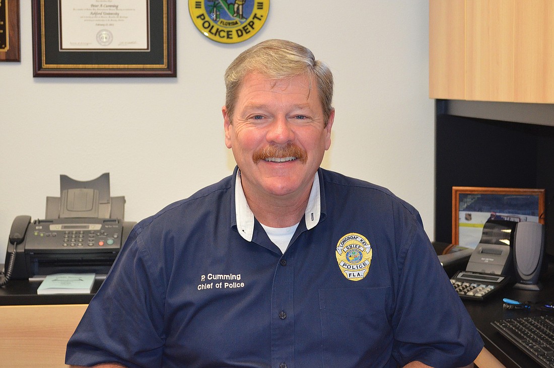 Longboat Key Police Chief Pete Cumming feels at home in his current position now. This past year he restructured the police department and revived a license plate camera recognition system.