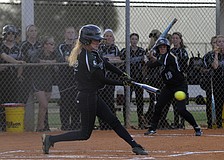 Leadoff hitter Amber Wimmer hit a triple in her first at bat.