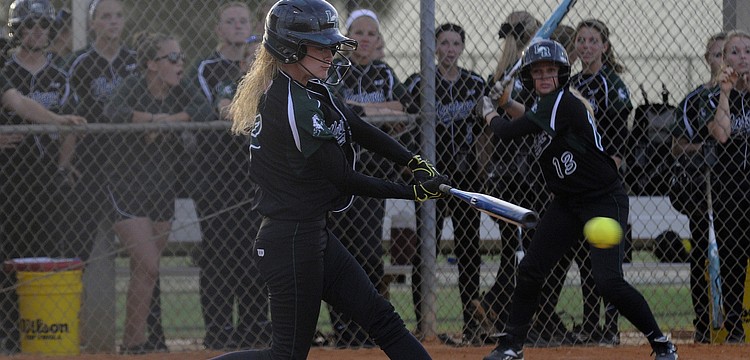 Leadoff hitter Amber Wimmer hit a triple in her first at bat.