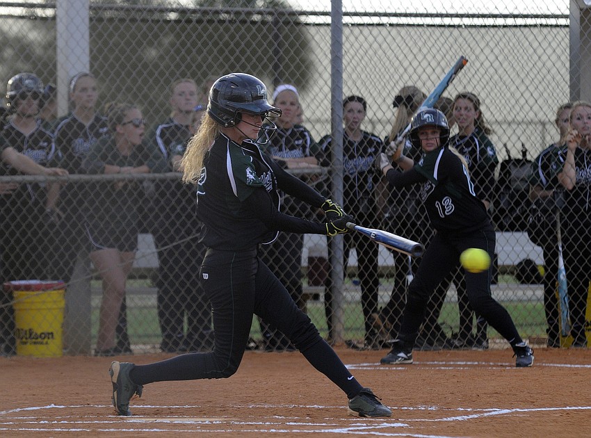 Leadoff hitter Amber Wimmer hit a triple in her first at bat.