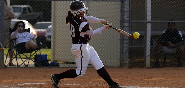 Senior Jessica Cadorette hit a single to leadoff the bottom of the second inning.