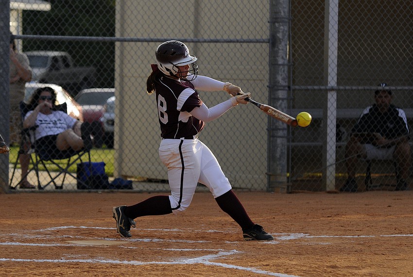 Senior Jessica Cadorette hit a single to leadoff the bottom of the second inning.