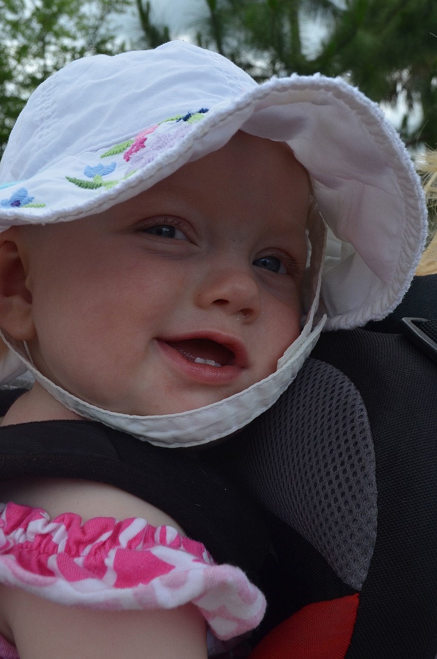 Emma Grace Williams wakes up from a nap.