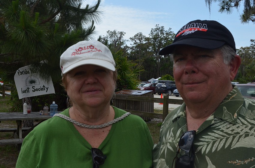 Sarah and John Bartlett visited the Earth Day celebration at Oscar Sherer State Park for the first time.