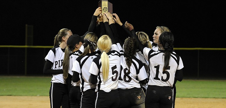 The Braden River High softball team captured its second-consecutive district title with a 1-0 victory over Sarasota in the Class 7A-District 11 championship April 18.