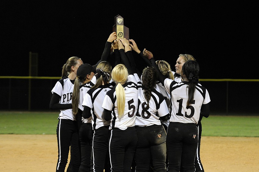 The Braden River High softball team captured its second-consecutive district title with a 1-0 victory over Sarasota in the Class 7A-District 11 championship April 18.