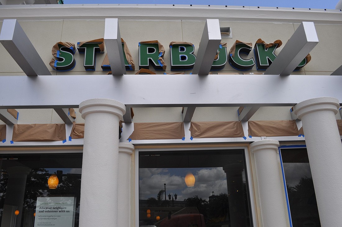 The Starbucks on Main Street is getting painted this week. Stores will stay open during the painting process.