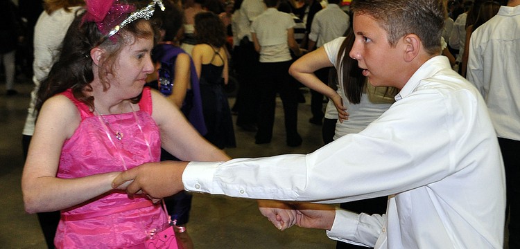Angela Gischer dances with Jesse Miller