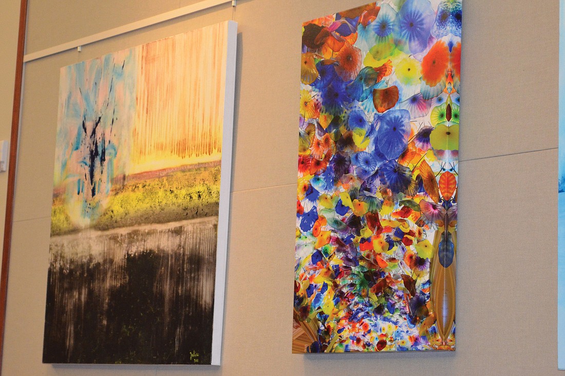 A rotating art show has adorned the walls of the Town Hall chambers for years. Photo by Kurt Schultheis.