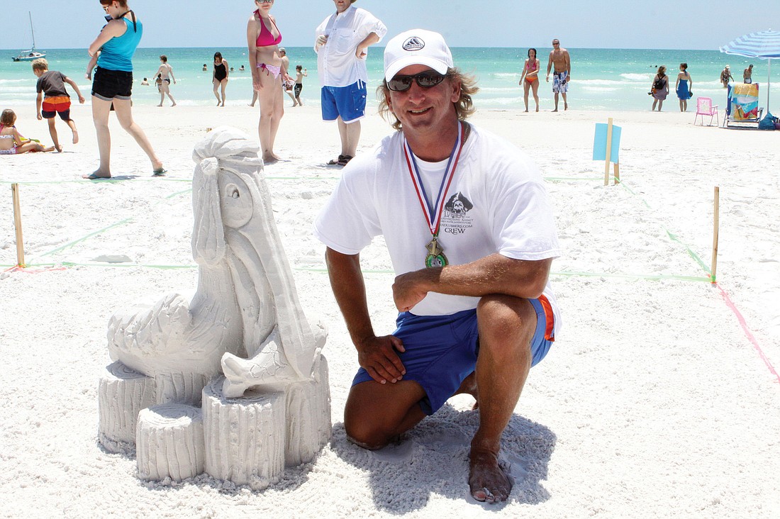 Andrew Dailey won the PeopleÃ¢â‚¬â„¢s Choice Award last year with his sculpture "Pirecan." File photo.