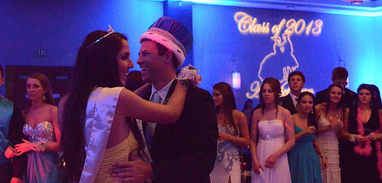 Prom queen Jaclyn Falconetti and prom king Alex Auchey had a slow dance after being announced.