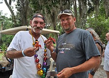 Marty Nichols and Mike Kaper showed off some Louisiana Crawfish