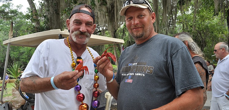 Marty Nichols and Mike Kaper showed off some Louisiana Crawfish