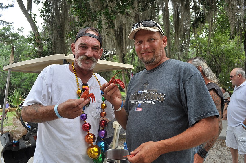Marty Nichols and Mike Kaper showed off some Louisiana Crawfish