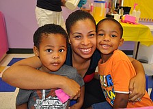 Sabina Long with her sons, Uriah, 2, and Jerrod, 4