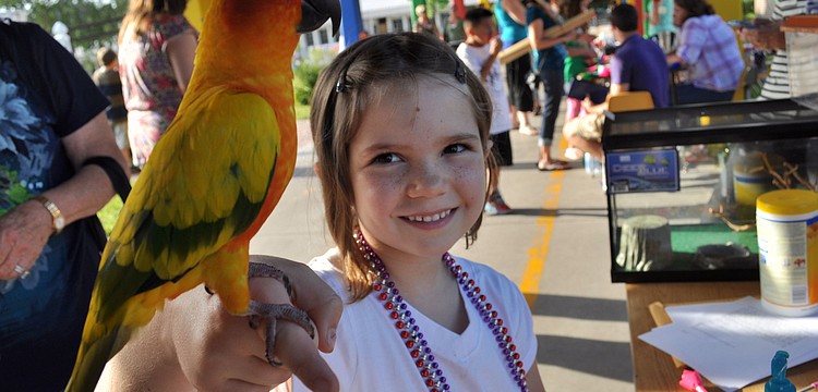 Natalie Palmer held Fruit Loop.