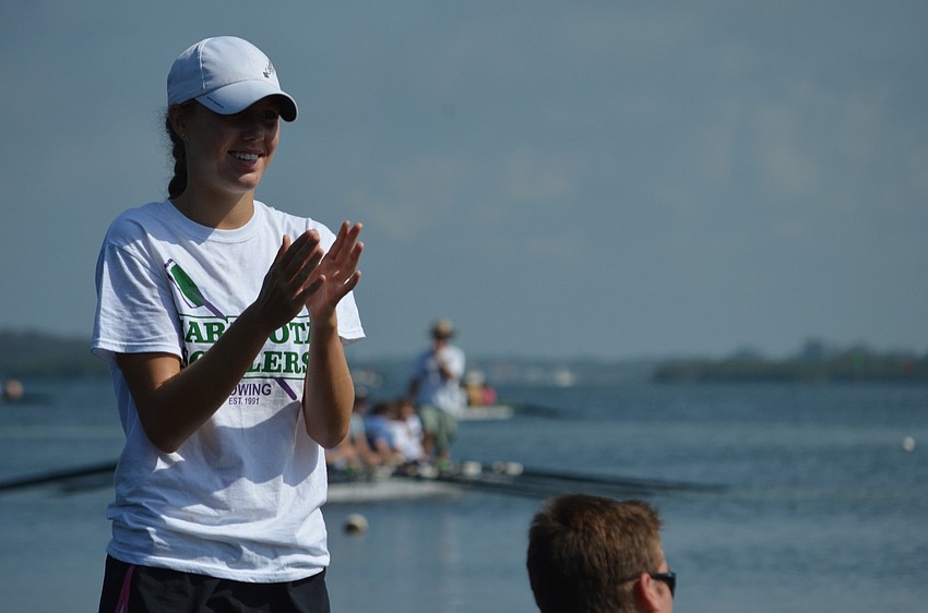Captain Payton Harris claps in congratulations after parents return from their fist trip out.