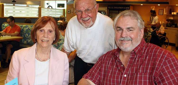 Joyce Huber was taken to brunch by her husband, Jim, and son, Mark, at The Blue Dolphin CafÃ©.