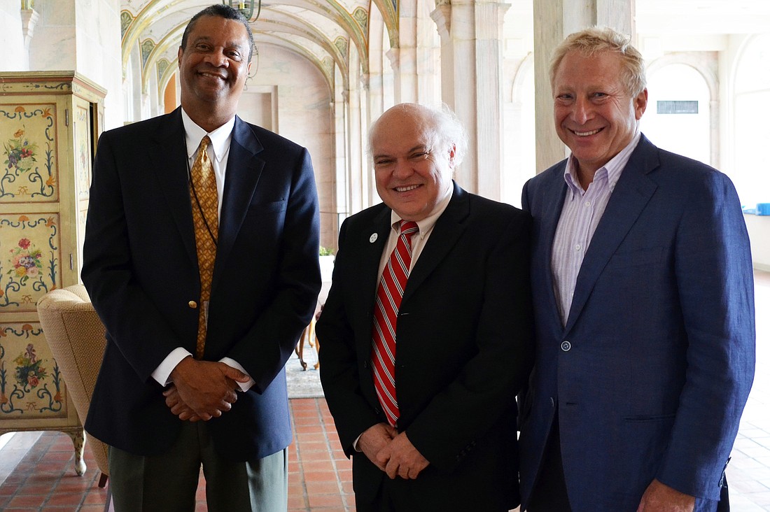 Twelfth Judicial Circuit Court Judge Charles Williams, New College of Florida President Donal O'Shea and Dan Boxser announced an initiative to bring Middle eastern