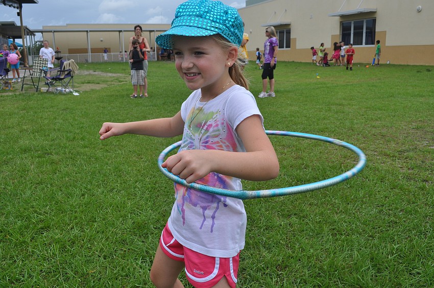 Maddie Hotaling hula-hooped.