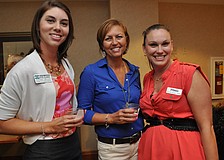 Tiffany Briggs, of Manatee Sarasota Eye Clinic, with Beverly Jordan, of Amerovent, and Jennifer Posey-Toller, of Ad-VANCE