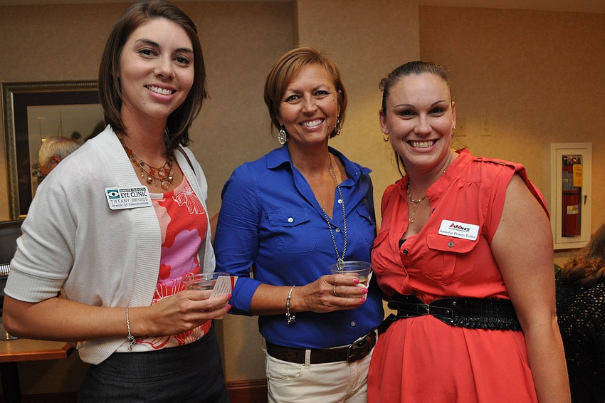 Tiffany Briggs, of Manatee Sarasota Eye Clinic, with Beverly Jordan, of Amerovent, and Jennifer Posey-Toller, of Ad-VANCE
