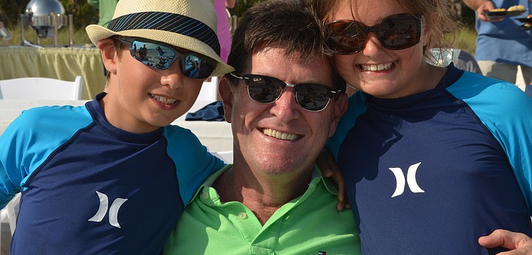 Christian and Caroline Corcoran celebrated Fatherâ€™s Day with their dad Joe.