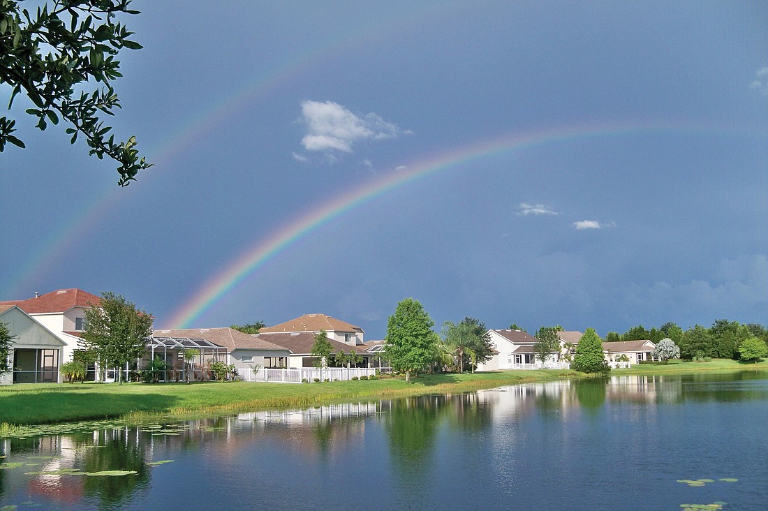 East County resident Lisa Leatt submitted this photo of a double rainbow in Greenbrook.