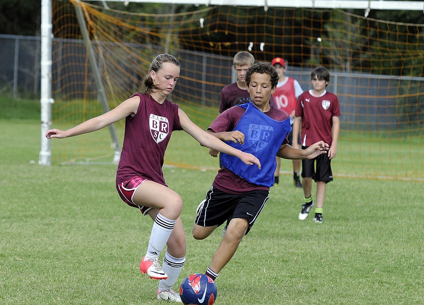 Fourteen-year-olds Sam Chapin and Jake Buffaline both play for the Braden River Soccer Club.