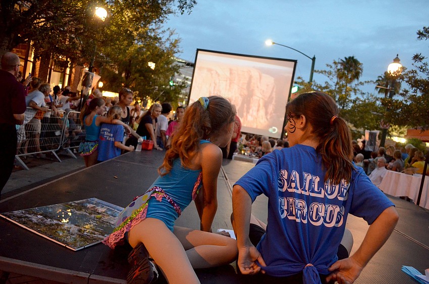 Sailor Circus performers watch the live stream.