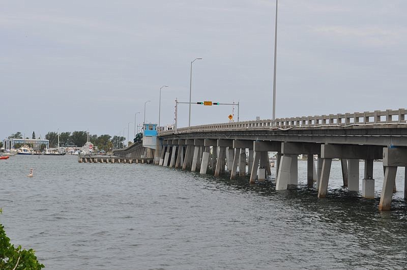 The Cortez Bridge connects Bradenton Beach to mainland Manatee County.