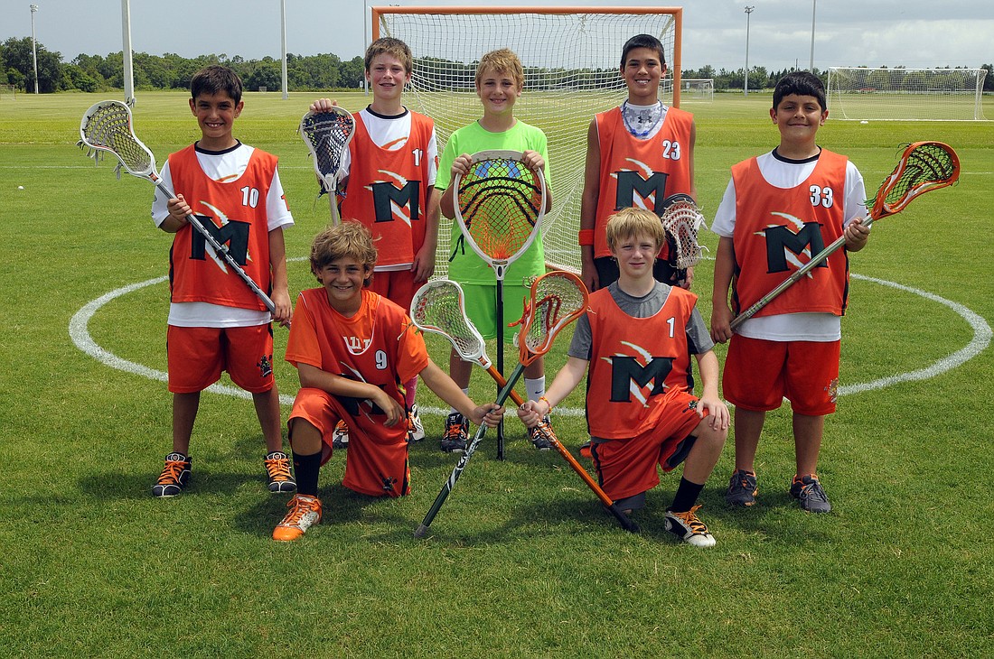 Stephen Markowski, Nate Ashley, Conor O'Neil, Ryan Bolduc, Luca Dominguez, Ryan Sforzo and Connor Rice all have played an instrumental role in helping lead the Manasota Lacrosse Academy's U11 team to back-to-back perfect regular recreational seasons.