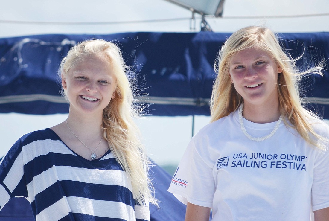 Louisa Nordstrom, 15, and Hallie Schiffman, 12, have competed in sailing regattas in South America, Europe and the Virgin Islands.