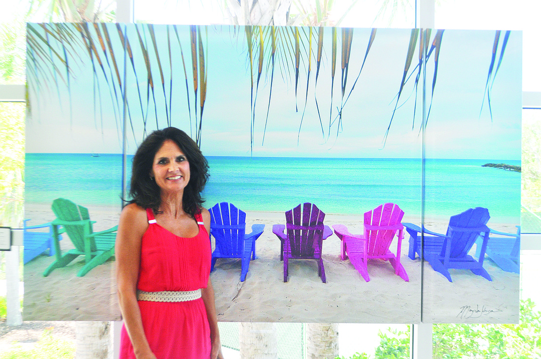 Mary Lou Johnson's "Water: Above and Below" exhibit will be on display for the next year at the Longboat Key Club & Resort's Tennis Gardens facility.