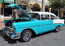 Attendees could view vehicles such as this 1956 Chevy owned by Gary Kinney.