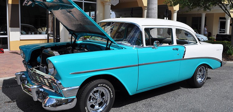Attendees could view vehicles such as this 1956 Chevy owned by Gary Kinney.